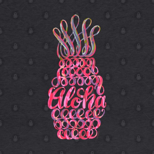 Cute Pink Pineapple Hawaii Aloha Unique Design by DoubleBrush